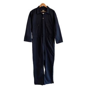 New KEY COVERALLS NAVY # 99541 LONG SLEAVE WORK COVERALLS SIZE LARGE -REGULAR